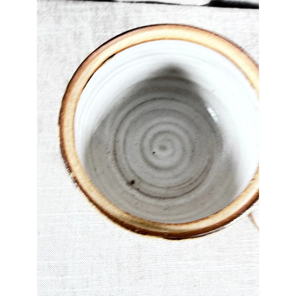 Jack Pott Studio Pottery Sugar Bowl Brown Good Vintage Drip Glaze Jar